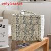 Floral Fabric Storage Basket With Foldable Handle For Home Organization And Gift Use