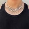 Edgy Thorn Fishbone Chain Necklace For Bold Fashion Statements Silver Alloy Jewelry Perfect Gift For Couples Trendy