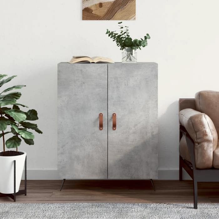 VidaXL Buffet Concrete Grey 69.5x34x90 Cm Engineered Wood 827696