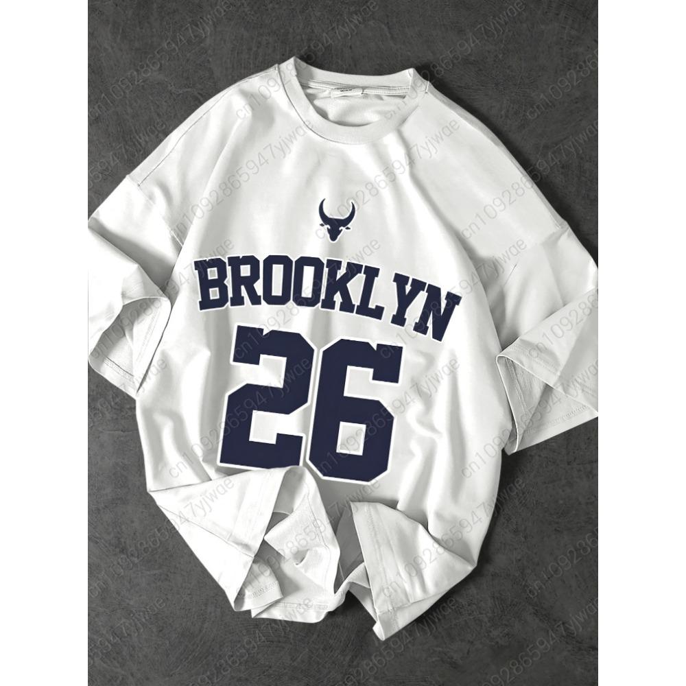 Summer Men s T-shirt Pattern Printed Sports T-shirt Round Neck T-shirt Men s Autumn Fashion Top XS