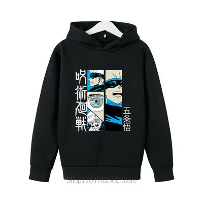 Jujutsu Kaisen Nyomtatott Gyerek Kapucnis Pulóver Fiúknak Őszi Téli Hosszú Ujjú Felső Pulóver Alkalmi Harajuku Divat Gyerek Gyapjú Melegítő