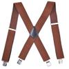 Men's 5CM Wide X-Back Suspenders Elastic 4 Clips Heavy Duty Adjustable Braces