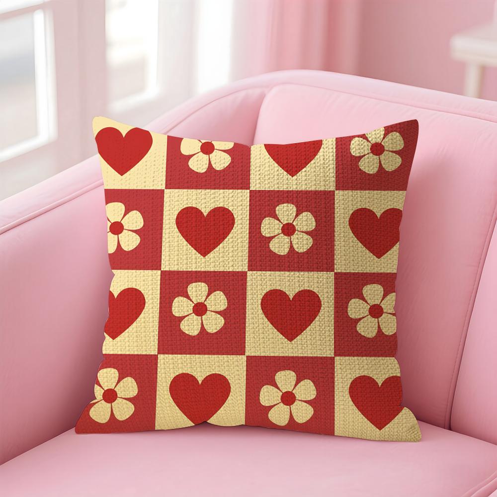 Gift for Lover Cushion Cover Comfort Sofa Bed Silky Elegant Invisible Zipper Decorative Holiday Gifts