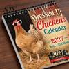 Yearly Appointment Book Chicks 2027 Wall Calendar, Funny Dressed Up Chicken 12-Month Planner, Easy to Hang Planner Cute Farm Animal Hanging