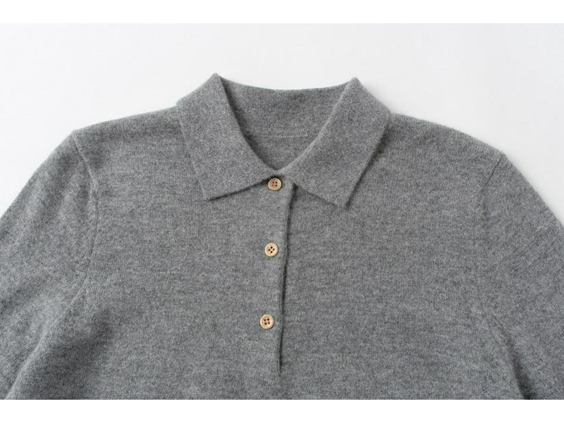 Women's Plus Size 100% Pure Cashmere Loose Warm Polo Collar Sweater