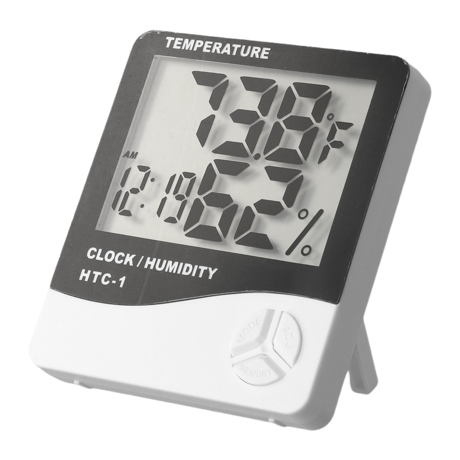 ABS Thermometer Alarm Clock Digital LCD Humidity Meter