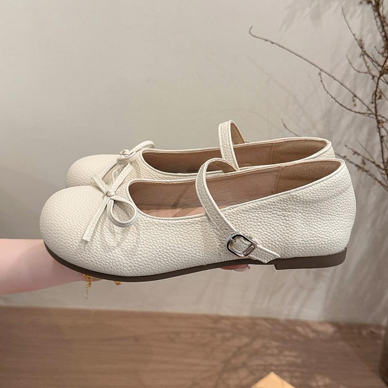 Fashion Bow Women Shallow Flats Shoes Designer Classical Elegant 2025 Autumn Shoes Fad Buckle New Trends Sneakers Casual Cozy Zapatos