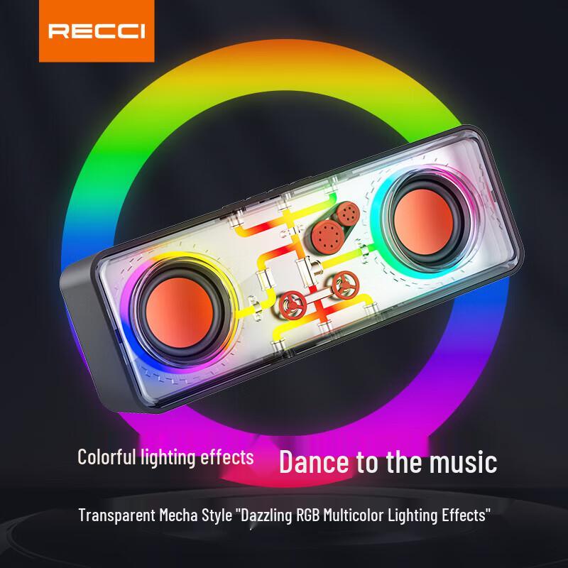 Recci RSK-W38 Stereo Bluetooth Speaker with RGB Lights