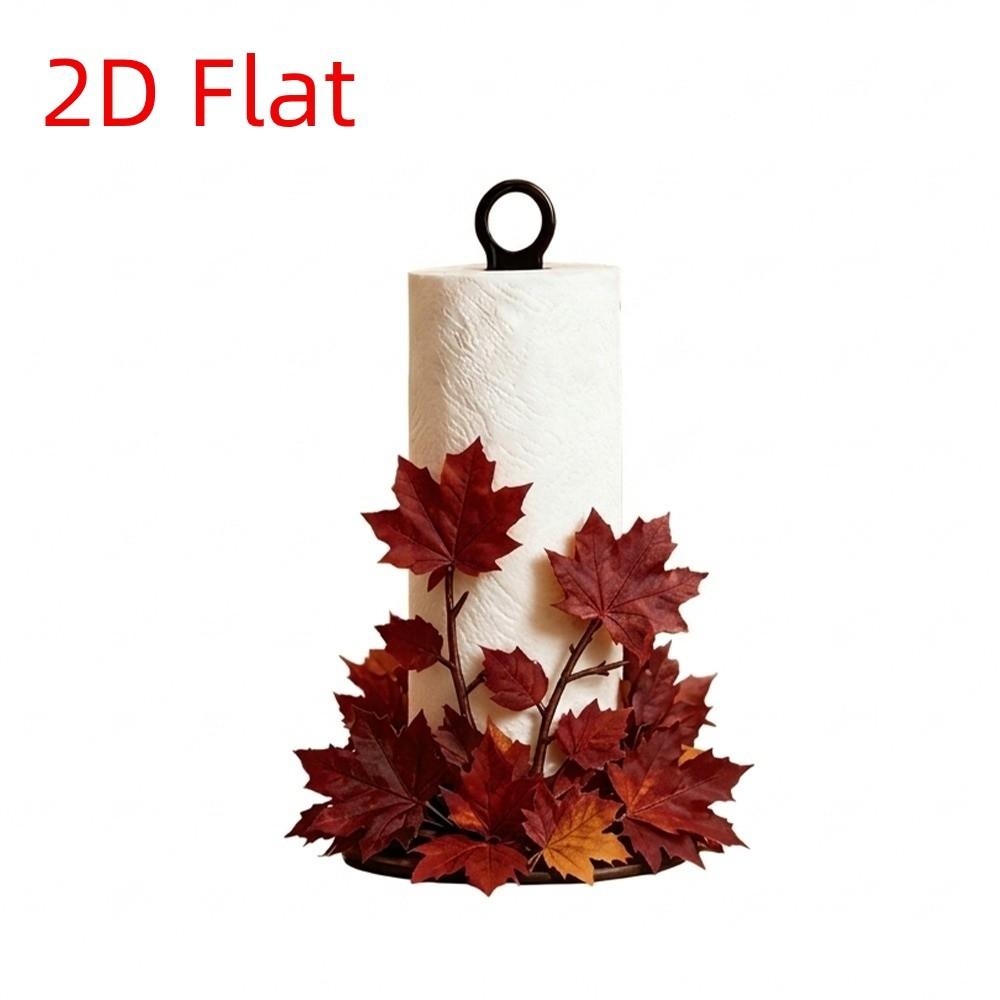 Freestanding Christmas Paper Towel Holder Acrylic Wood Base Kitchen Roll Dispenser Living Room