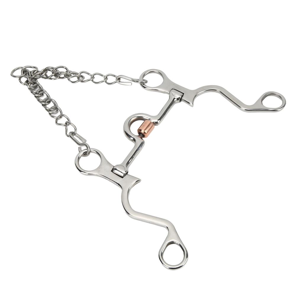 Pelham Bit Strong Fine Workmanship Stainless Steel Horse Bit for Horse Riding Equestrian Performance130MM