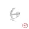 S925 Sterling Silver New Version Puncture Internal Thread Flat Head Body Auricle Puncture Earbone Stud Earring Stud Earring
