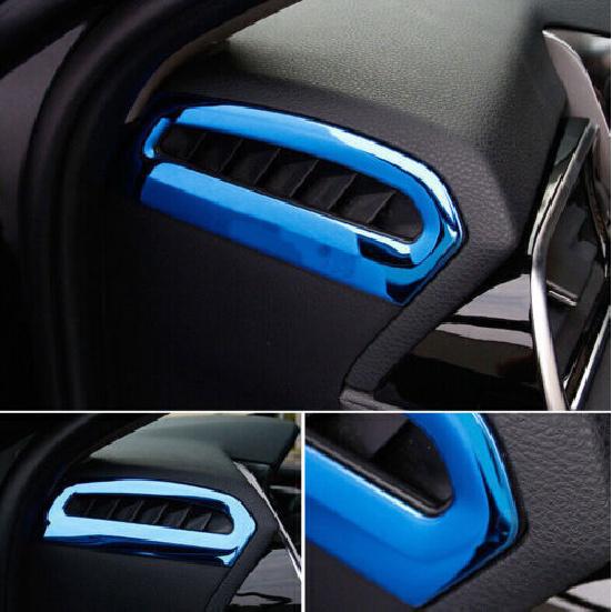 Blue For Toyota Camry 2018- Steel Cover Trim Dash Side Air Outlet Vent