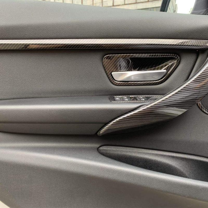 ABS Carbon Fiber Finish Window Switch Panel Cover Trim Suitable for 3GT F20 F30 F31 F32 F34 F36 Car Interior Enhancement