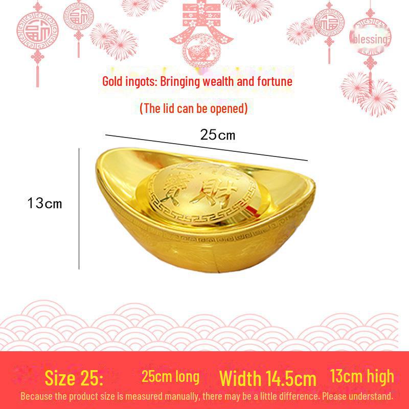 Gold Ingots Simulation & Props: New Year Candy Box, Spring Festival Décor, Wealth-Attracting Wedding Ornaments