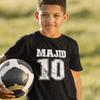 Custom Name andNumber Football T-shirt Personalised Sports Top Unisex Kids Adult