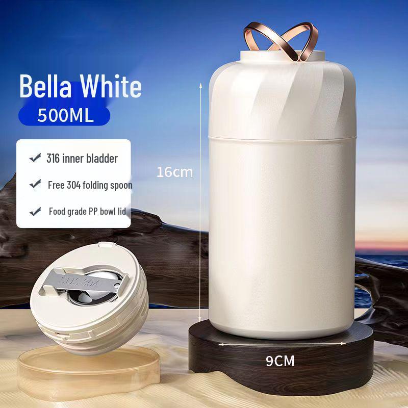 316 Stainless Steel Insulated Stewing Cup: Porridge Jar, Tremella Breakfast Cup, Office Lunch Box. 280ML Cup Only