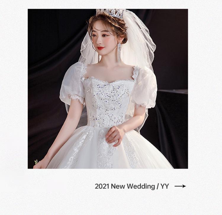 2025 Simple Princess-Style Floor-Length Maternity Wedding Dress for Petite Brides