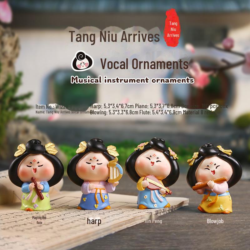 Kreativer Handyhalter im Stil der Tang-Dynastie mit Glücksbringer: Exquisites Harzornament