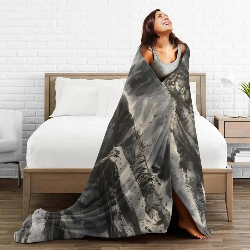 WUKONG Flannel Monkey King Throw Blanket Cozy Warm Couch, Bedroom, and Travel Perfect Gift for Halloween, Christmas, Birthdays