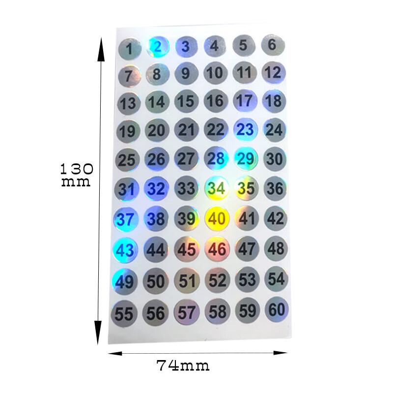 Moufu Waterproof Laser Number Nail Stickers