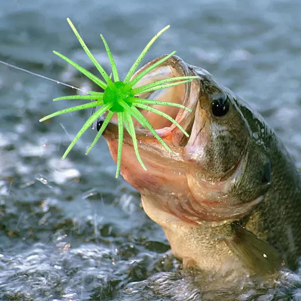 Lures for Bass Fishing Floating Sea Urchin Bait Soft Artificial Sea Urchin Lures for Shore Trout River Lake Saltwater Freshwater