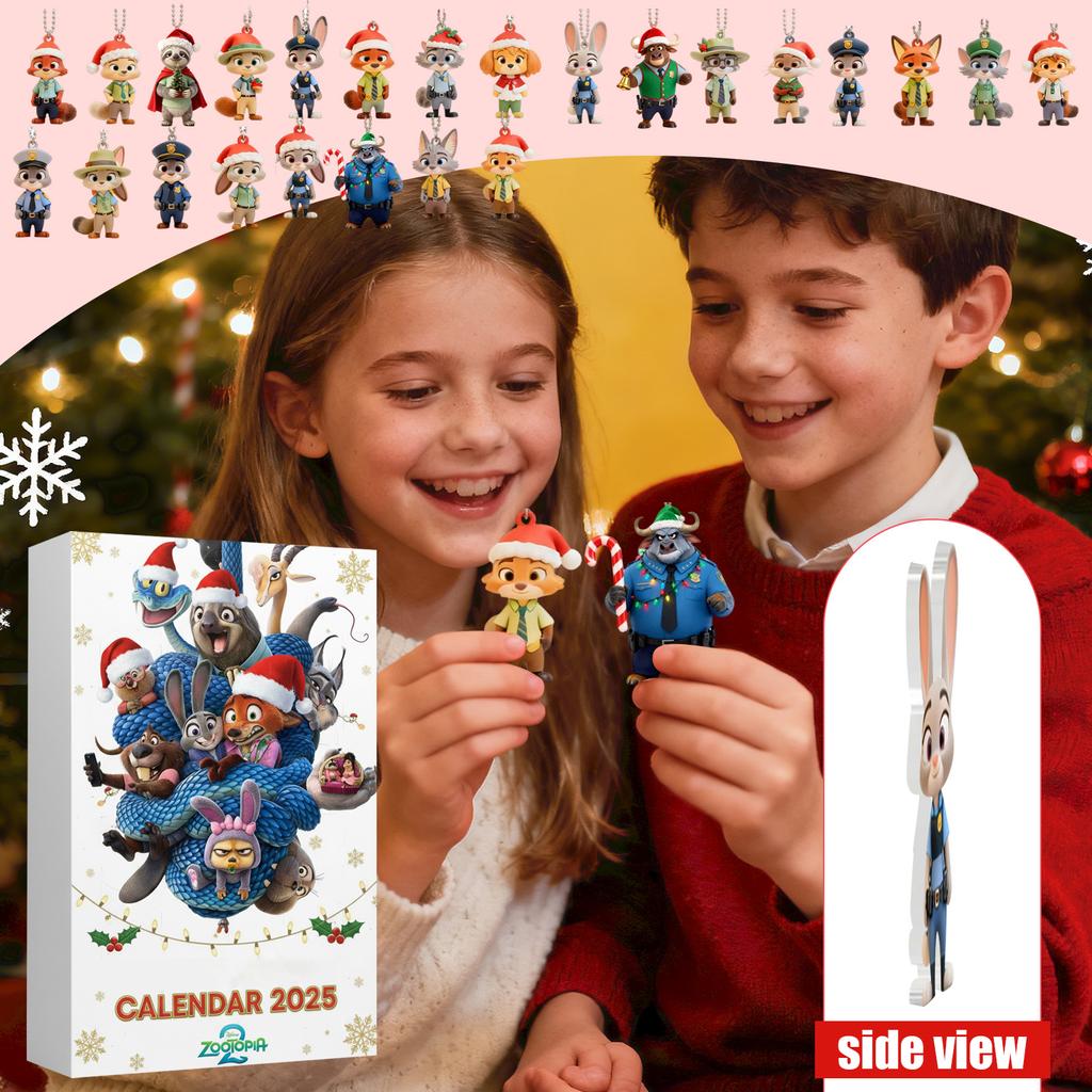 Płaskie Pudełko Samolot 2D Kalendarz Adwentowy Seria 24 szt. Odliczanie Świąt Bożego Narodzenia