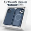 Luxury Liquid Silicone Magnetic Case for iPhone 11 13 12 Mini 14 15 16 Pro Max Plus for Magsafe Phone Case Wireless Charge Cover