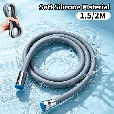 Silicone Shower Extension Tube Explosion-proof Faucet Hose Handheld Shower Head Hose  Bathroom