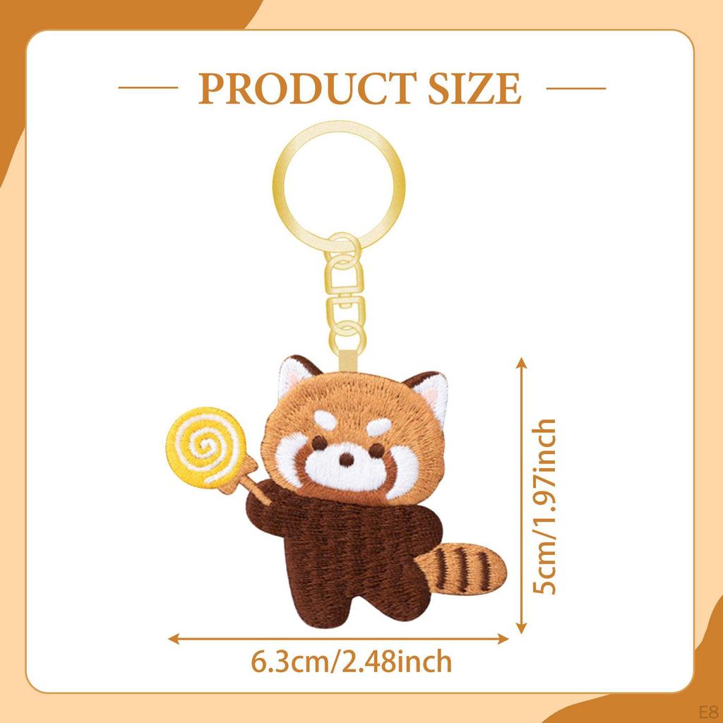 Decorative Red Panda Keychain for Car, Thanksgiving, Birthday, Holiday