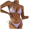Fashion Women Printed Split Swimsuit Casual Sling Bikini Sexy Swimsuit Swimsuit