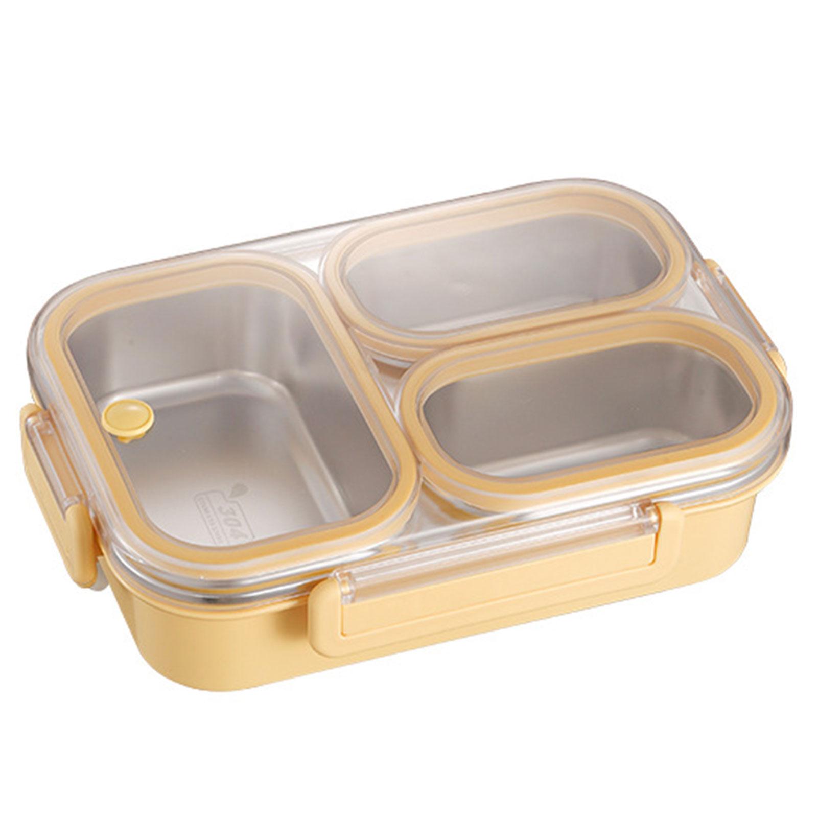 

Bento Box With 3 Compartments Portable Large Capacity On-the-Go Meals As Shown