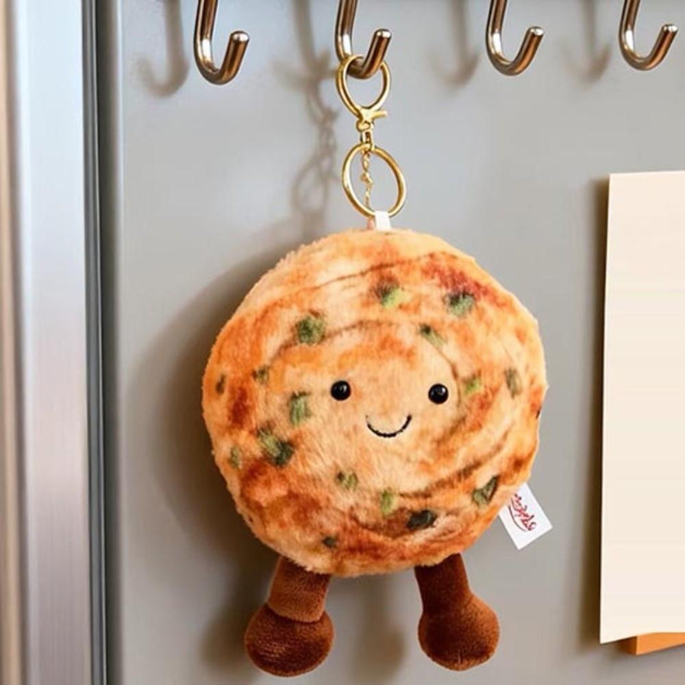 Shallot Pancake Cartoon Plush Keychain Kawaii Plush Toy Pendant Cute Plush Doll Pendant Home Decor