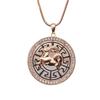 Purple Gold-Plated Rose Gold 18K Leo Pendant Twelve Constellations Classic