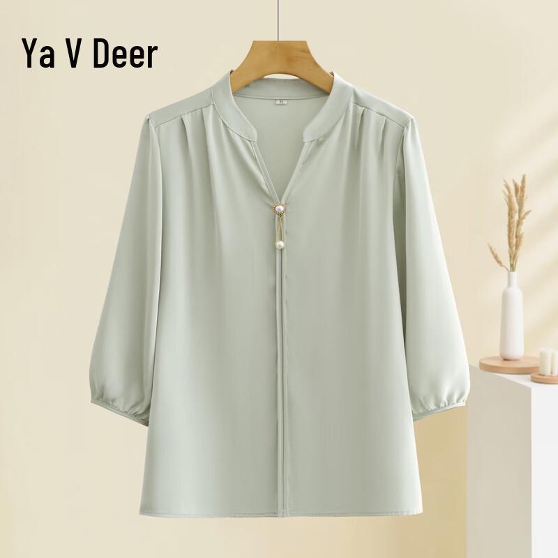 Yalu Women s V-Neck Chiffon Blouse XL
