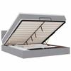 Exclusive House - Ottoman Bed with Light Grey Mattress 160x200 Cm Fabric