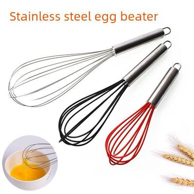 Schneebesen aus Edelstahl und Silikon – Manueller Mixer zum Backen und Kochen.
