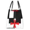 Flagge der Tempelritter Tragbare Lunchbox Kriegerkreuz Thermokühltasche Lebensmittelisoliert Lunchtasche Büro Arbeit Picknickbehälter