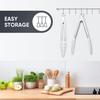 9 Inch Kitchen Tongs, Cooking Tongs with Silicone Tips and Stainless Steel Handle, Non Stick Heat Resistant Tongs for Cooking, Buffet, Salad Serving