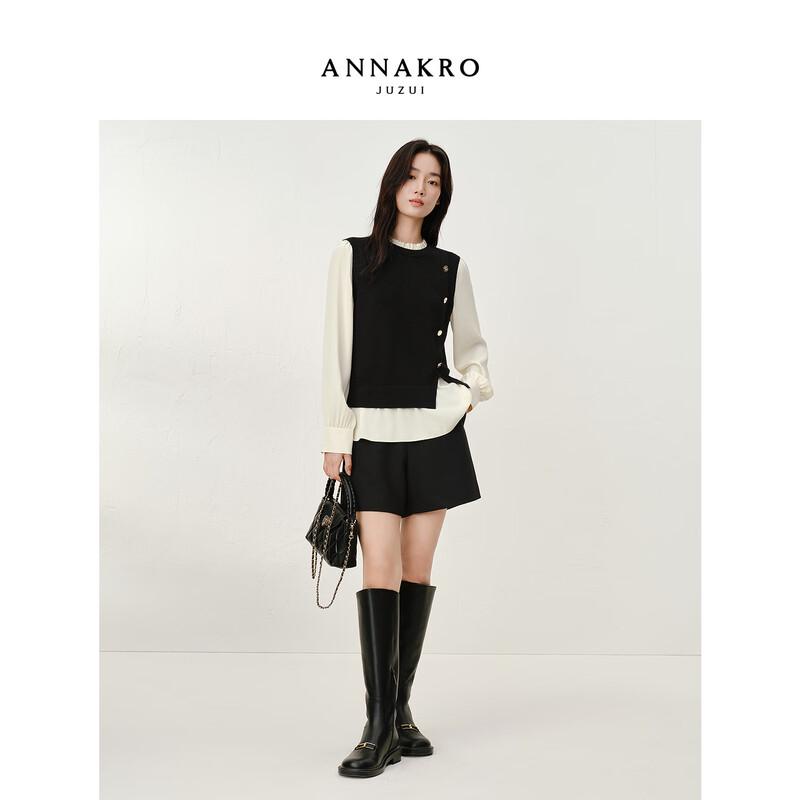 

JIUZI ANNACO Женские умные шорты для通勤, свободные, с широкими штанинами, повседневные S