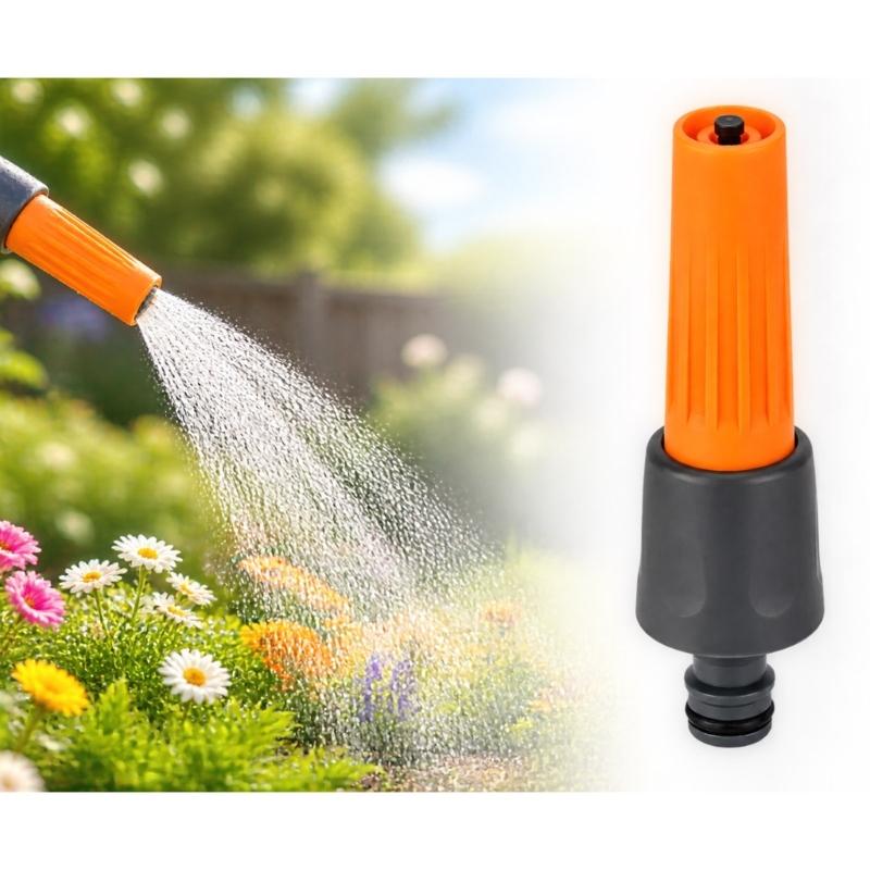 Light Plastic Irrigation Water Hose Nozzle with Concentrated Straight Stream, Handheld Sprayer for Container Gardens, Patios, and Vehicle Exteriors