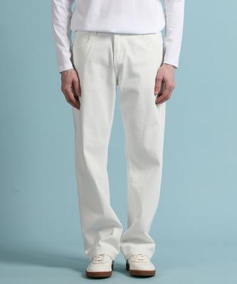 PANICALE White Regular Fit Denim Pants