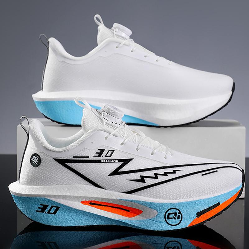 Running Shoes Men Speciality Carbon Board Marathon Nonskid Athletic Breathable Lightweight Women Plush Comfort Athletic Shoes New