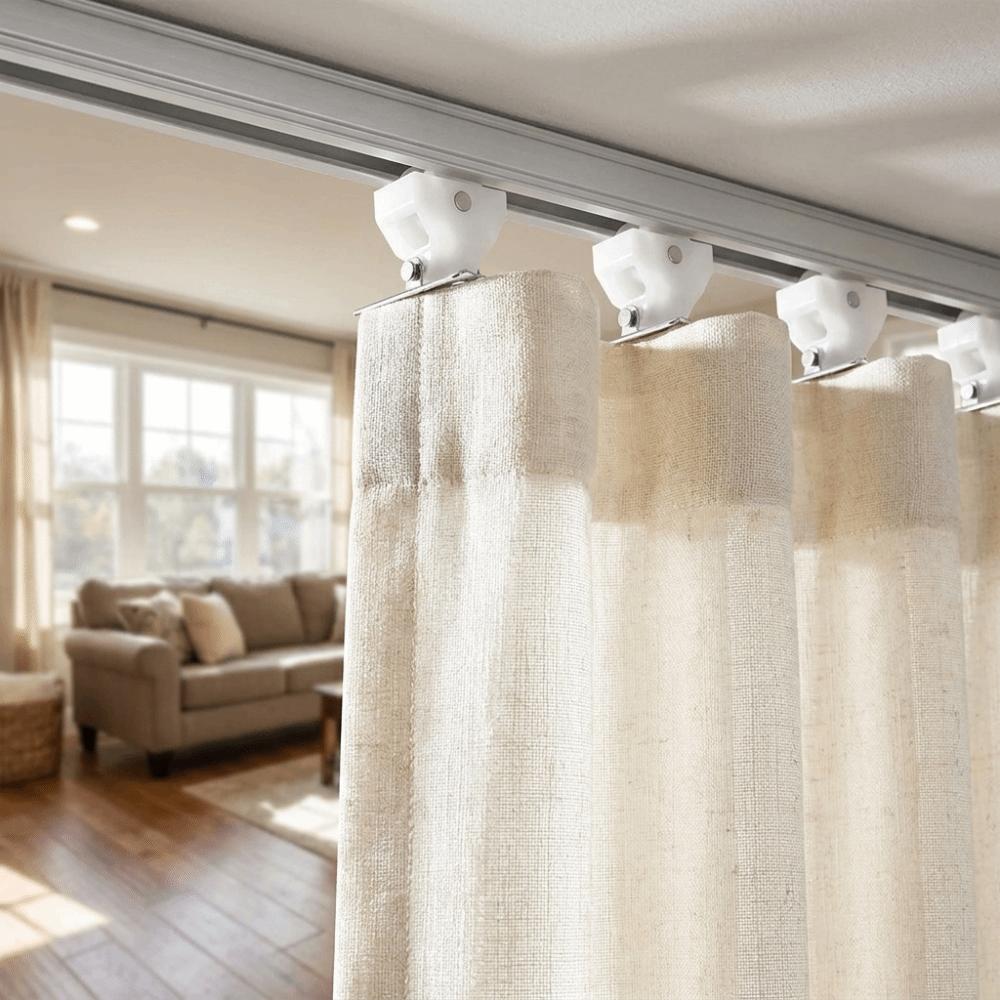 4pcs Smooth Sliding Roman Shades Hardware 4pcs Blinds Track Wheel Replacement Accessories