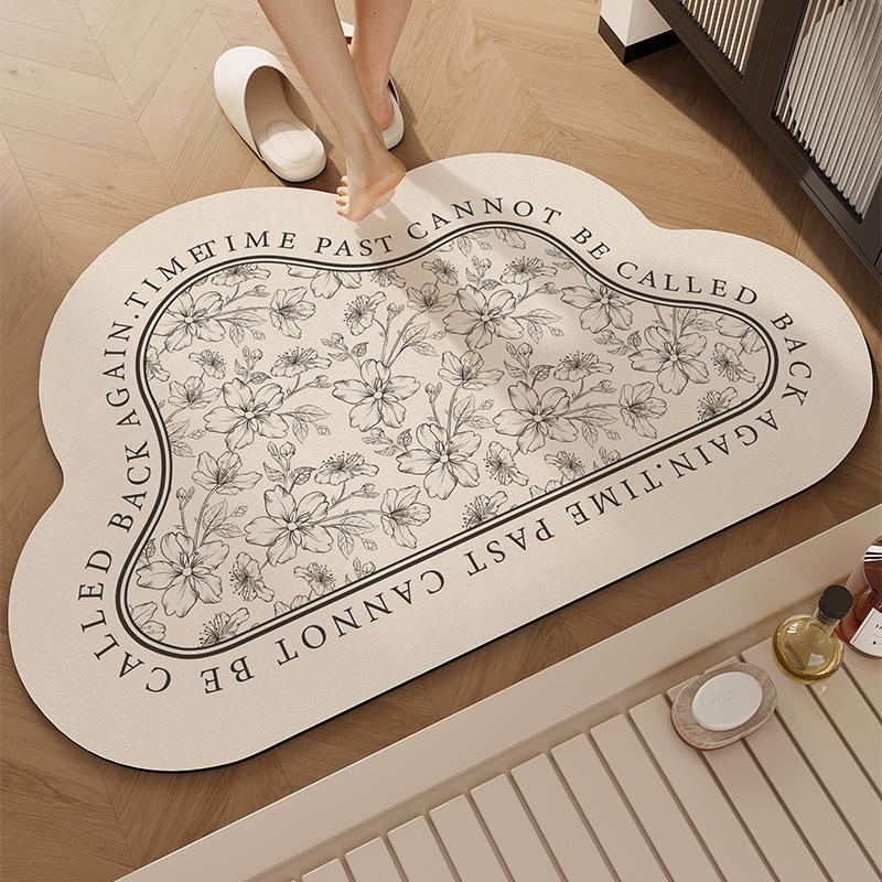 High-End Irregular Diatomaceous Earth Non-Slip Bathroom Doormat - Water-Absorbent, Quick-Drying Fußpad