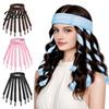 Portable Hair Styling Accessory No Heat Curling Rod Headband Curler fo Long Thick Hair Travel Friendly Tool Curls Roller with Eight Claws,