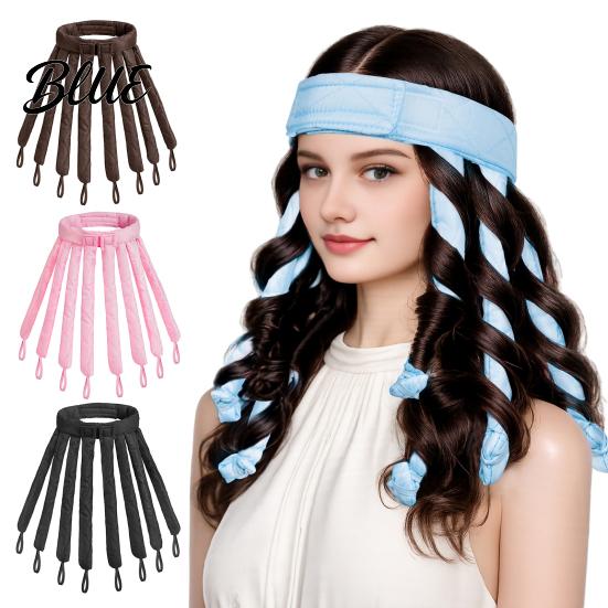 Portable Hair Styling Accessory No Heat Curling Rod Headband Curler fo Long Thick Hair Travel Friendly Tool Curls Roller with Eight Claws,