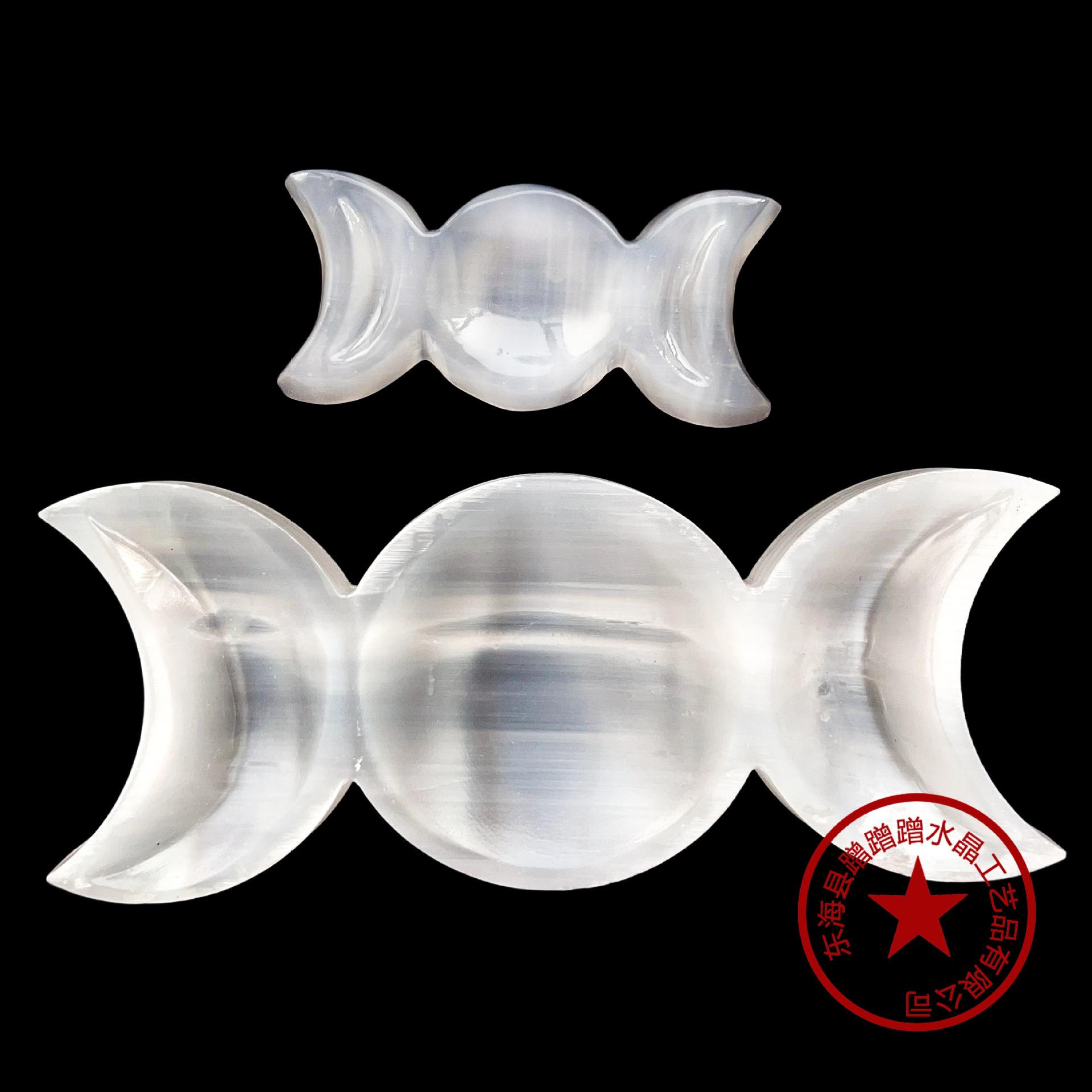 

Натуральная марокканская селенитовая демагнетизирующая чаша и хранилище для хрустальных браслетов. 10cm