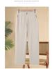 Spring Elastic Waist Straight-Leg Pants for Middle-Aged Women - Casual and Stylish
