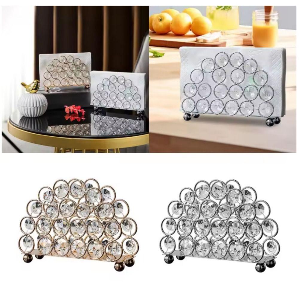 Elegant Crystal Napkin Holder Luxury Tissue Dispenser Practical Tissue Holder  Home Decor