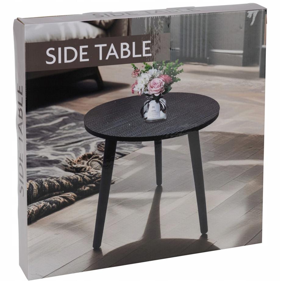 Stolik kawowy taboret czarny MDF 40x41cm ZUZU 1szt